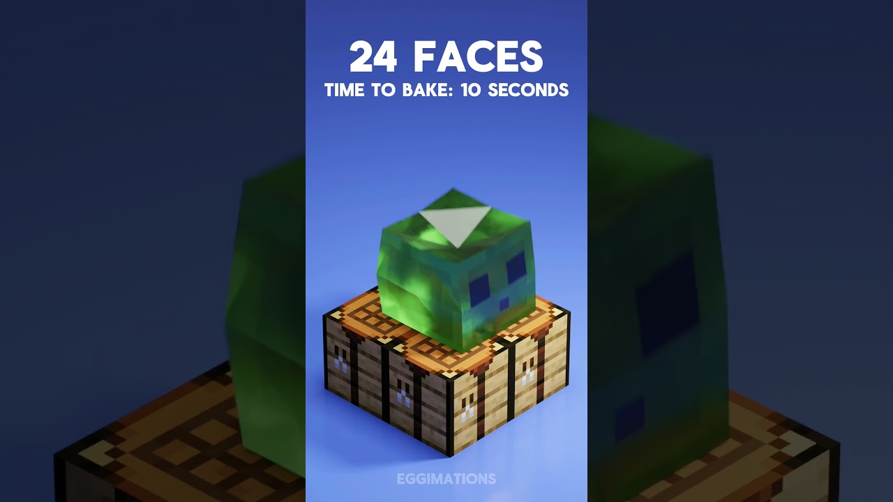 Satisfying Soft Body Simulation Minecraft #simulation #blender #minecraft