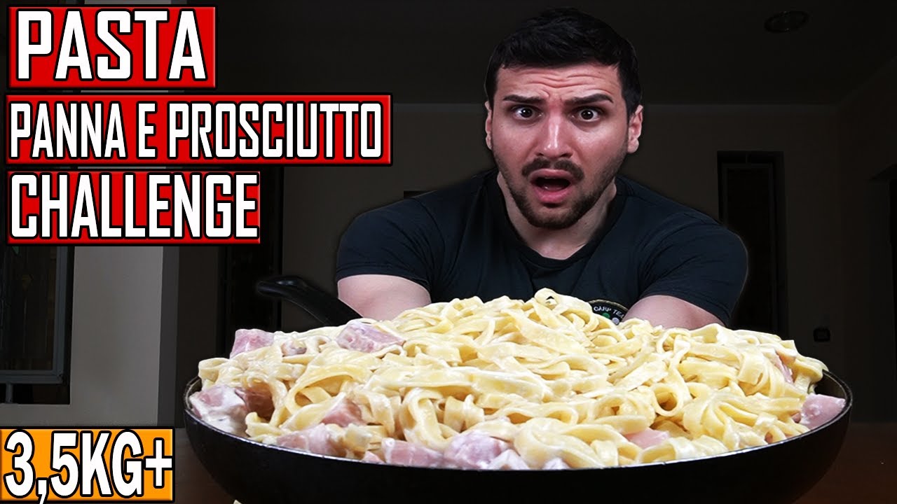 3,5 + KG di PASTA PANNA E PROSCIUTTO CHALLENGE | Cheat Day | MAN VS FOOD #FoodChallenge #Pasta