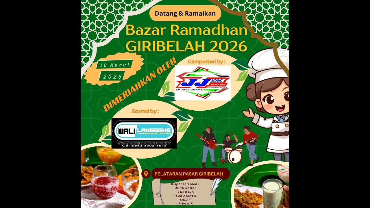 🔴 LIVE BAZAR RAMADHAN PASAR GIRIBELAH // JJ MUSIC // WALI LANGGENG AUDIO
