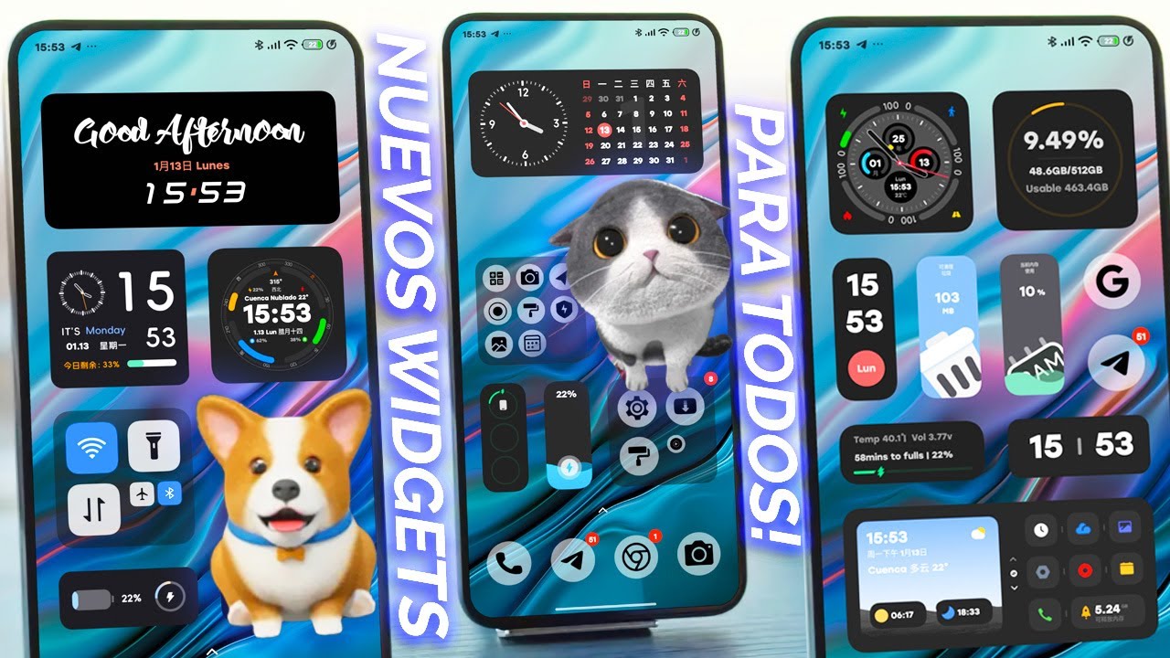 INSTALA YA! Nuevas Mascotas y Widgets de HyperOS 2 Para Cualquier XIAOMI (MIUI y HyperOS)