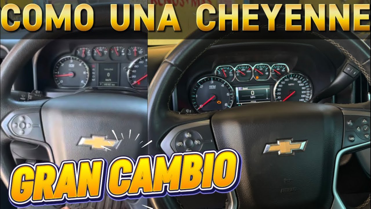 CLUSTER Y VOLANTE DE CHEYENNE A LA SILVERADO 2015 || SHESHELED
