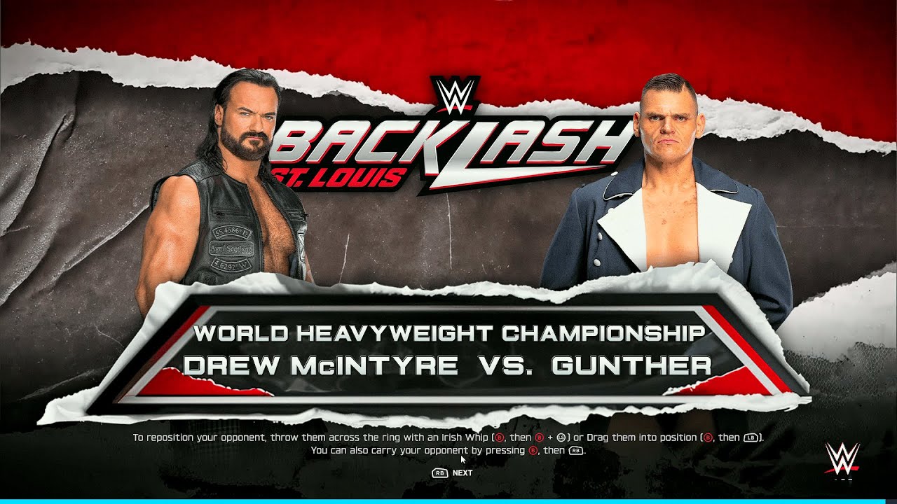 WWE 2K25 — Drew McIntyre vs. Gunther — World Heavyweight Title
