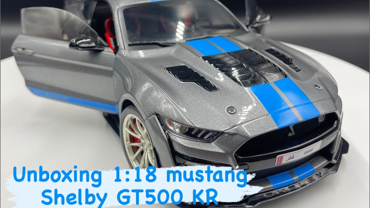 Unboxing 1:18 mustang Shelby GT500 KR from solido diecast model car مجسم موستينج شيلبي
