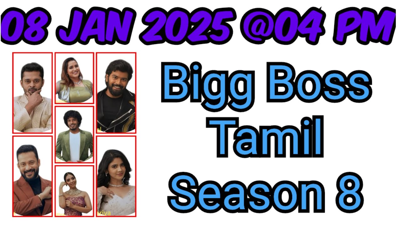 🔴Bigg Boss Tamil Season 8 Voting Result | 08JAN2025 @04PM 🔴|#chinsa #biggbosstamil #vijaysethupathi