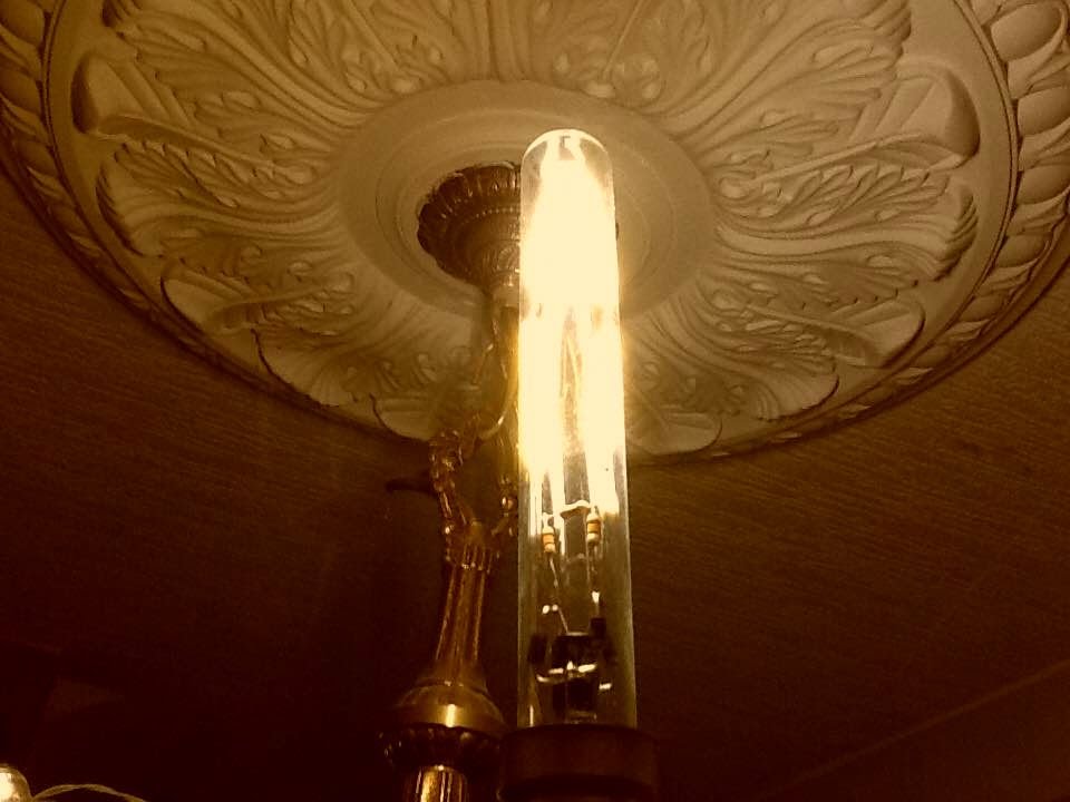 Making a DIY tubular glass LED filament lamp.