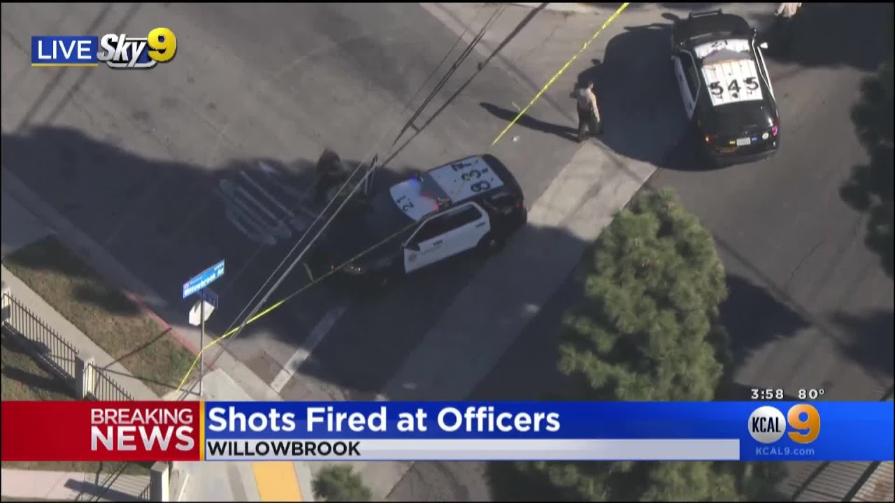 Shots reportedly fired at Santa Monica police officers in South LA