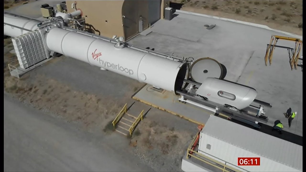 Virgin Hyperloop pod first test with passengers (USA) - BBC News - 9th November 2020