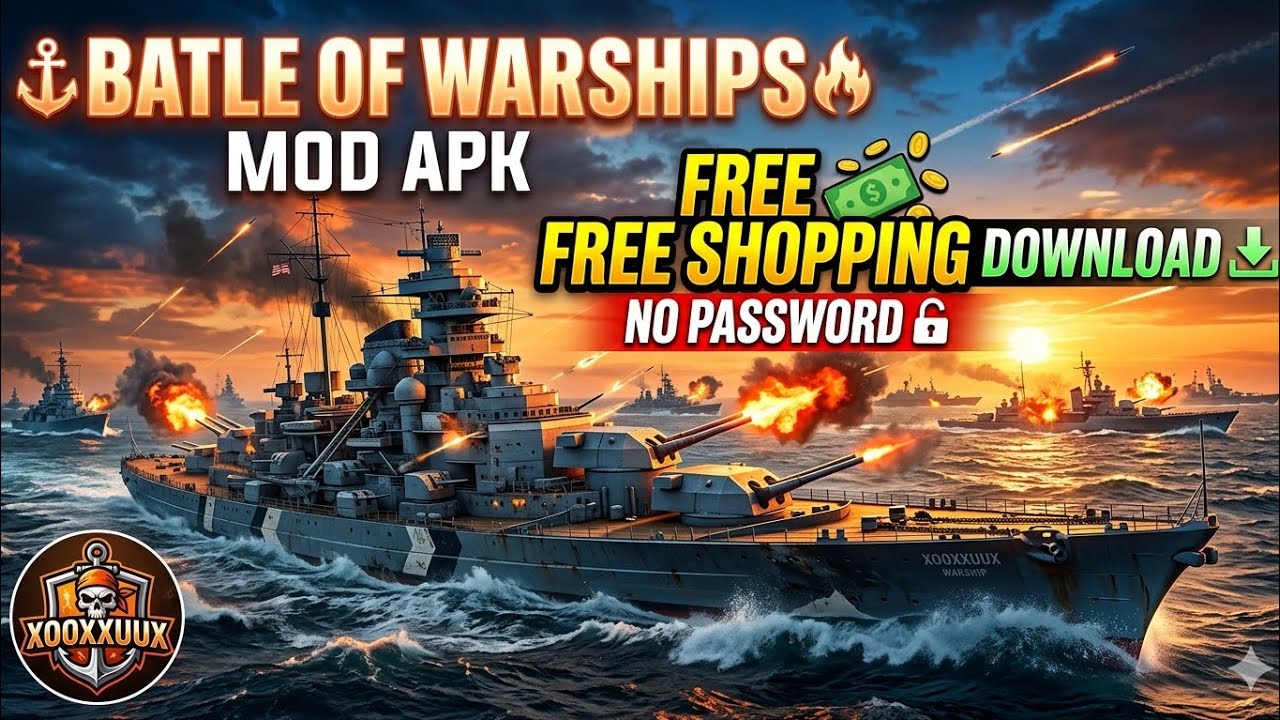 BATTLE OF WARSHIPS MOD APK. free shopping download no password 