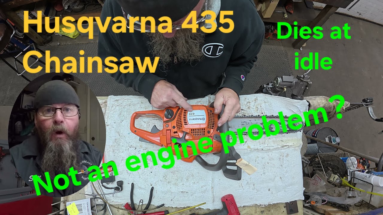 Бензопила Husqvarna 435 глохнет на холостом ходу — УСТРАНЕНО!