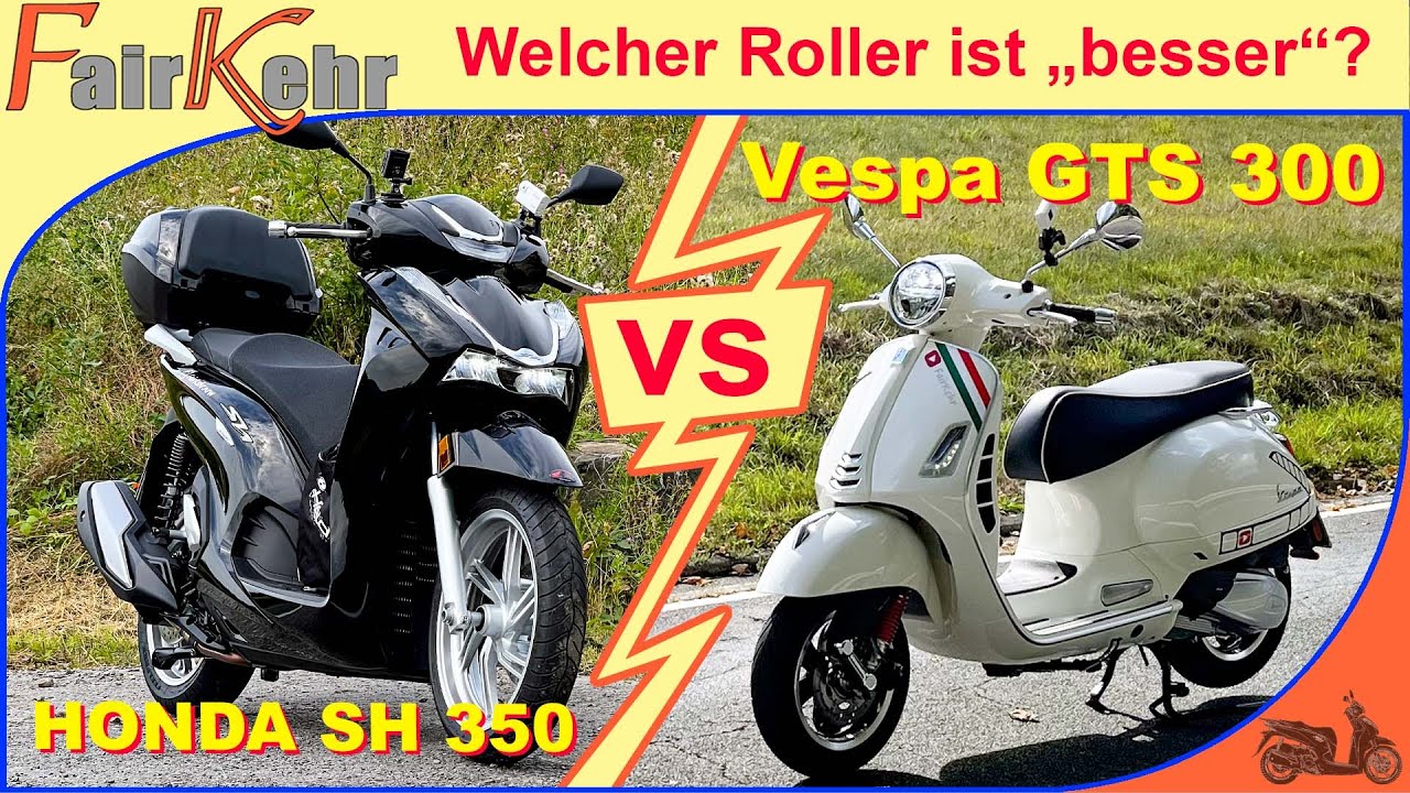HONDA SH 350 oder Vespa GTS 300 - welcher macht das Rennen?