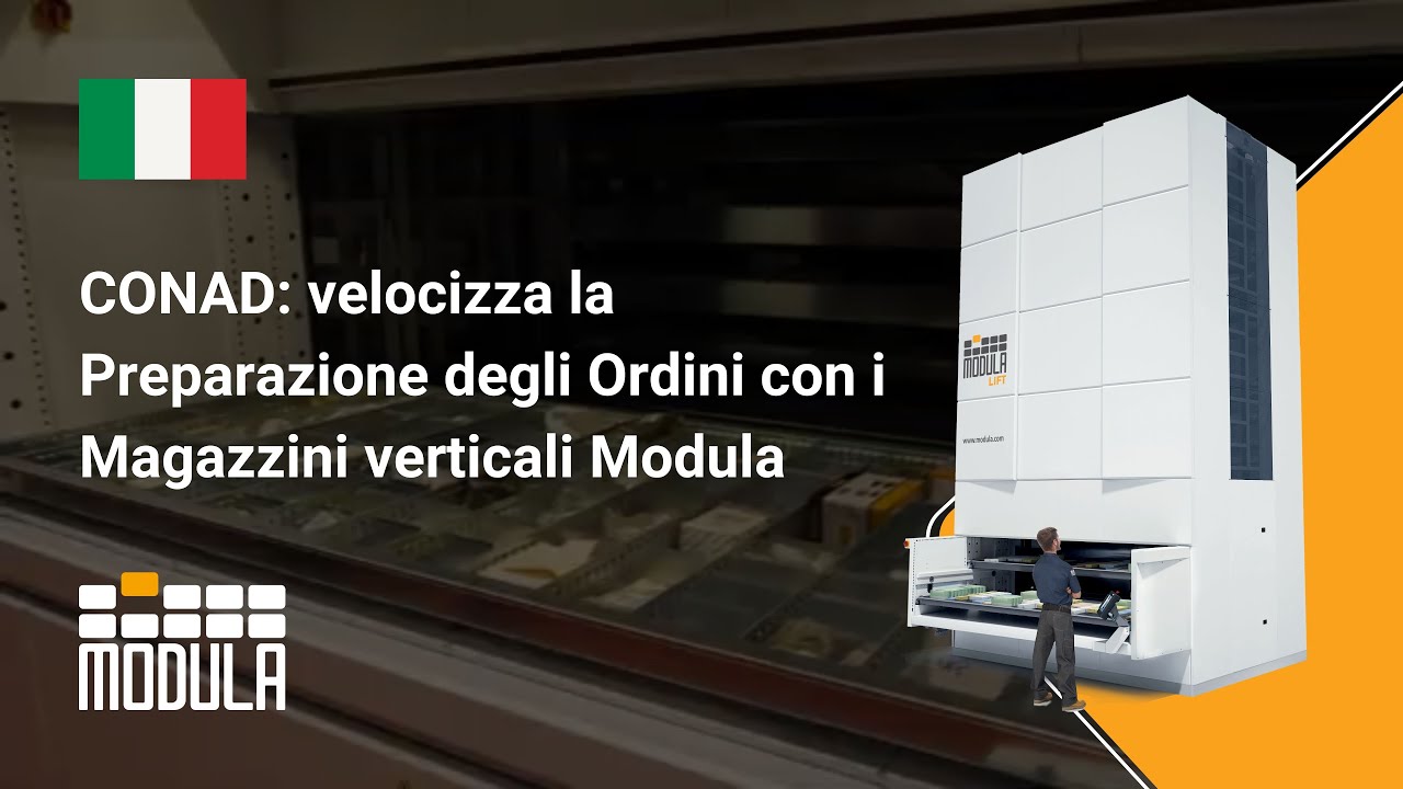 CONAD: velocizza la Preparazione degli Ordini con i Magazzini verticali Modula