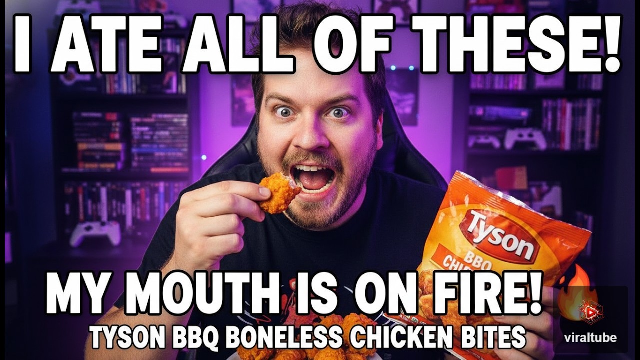 Eating Tyson boneless chicken bites and Fries no ads
