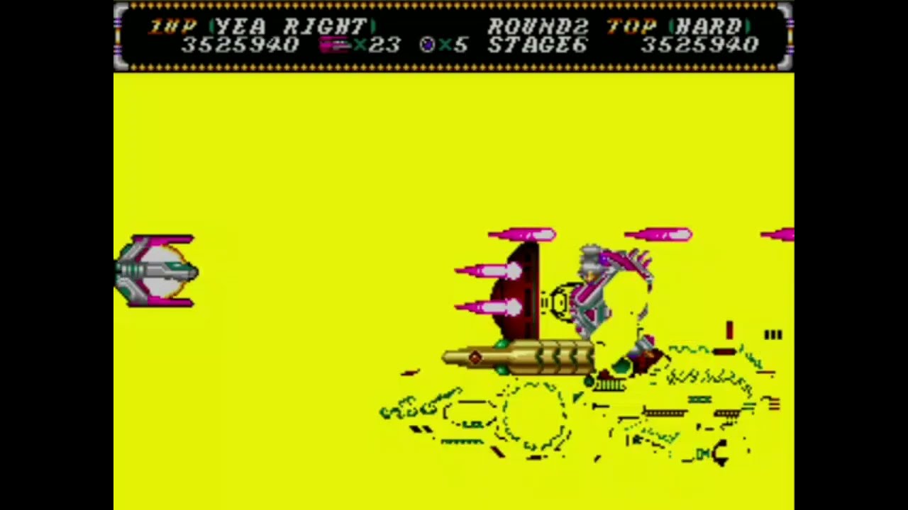 Hellfire - Modo Yea Right - Round 2 - Stage 6 y Ending #Hellfire #Sega #YeaRight #NoDeath #Ending