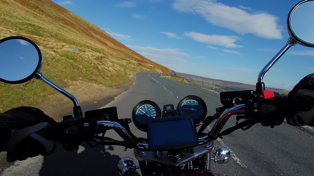 HONDA CB 1100 on board footage. Over Buttertubs Pass October 2019