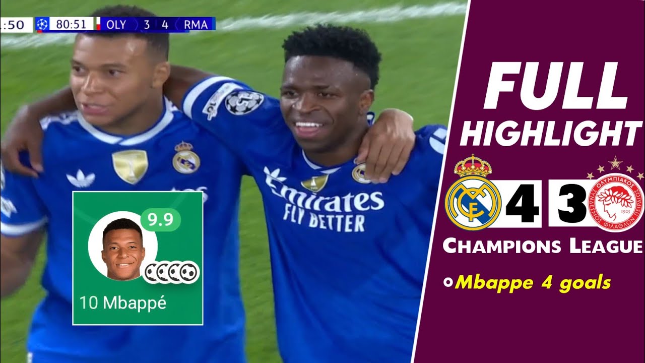 🔥 Mbappe DESTROYS Olympiacos! 7-Minute HAT-TRICK in Champions League!! 😱