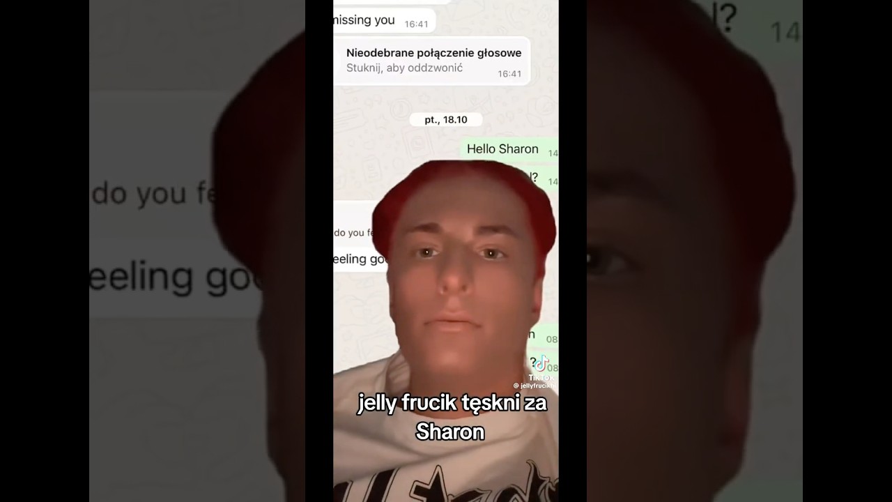 Jelly Frucik tęskni za Sharon!🥲 Nie odpisuje jemu na wiadomości!😱 #jelly #frucik #sharon #funny