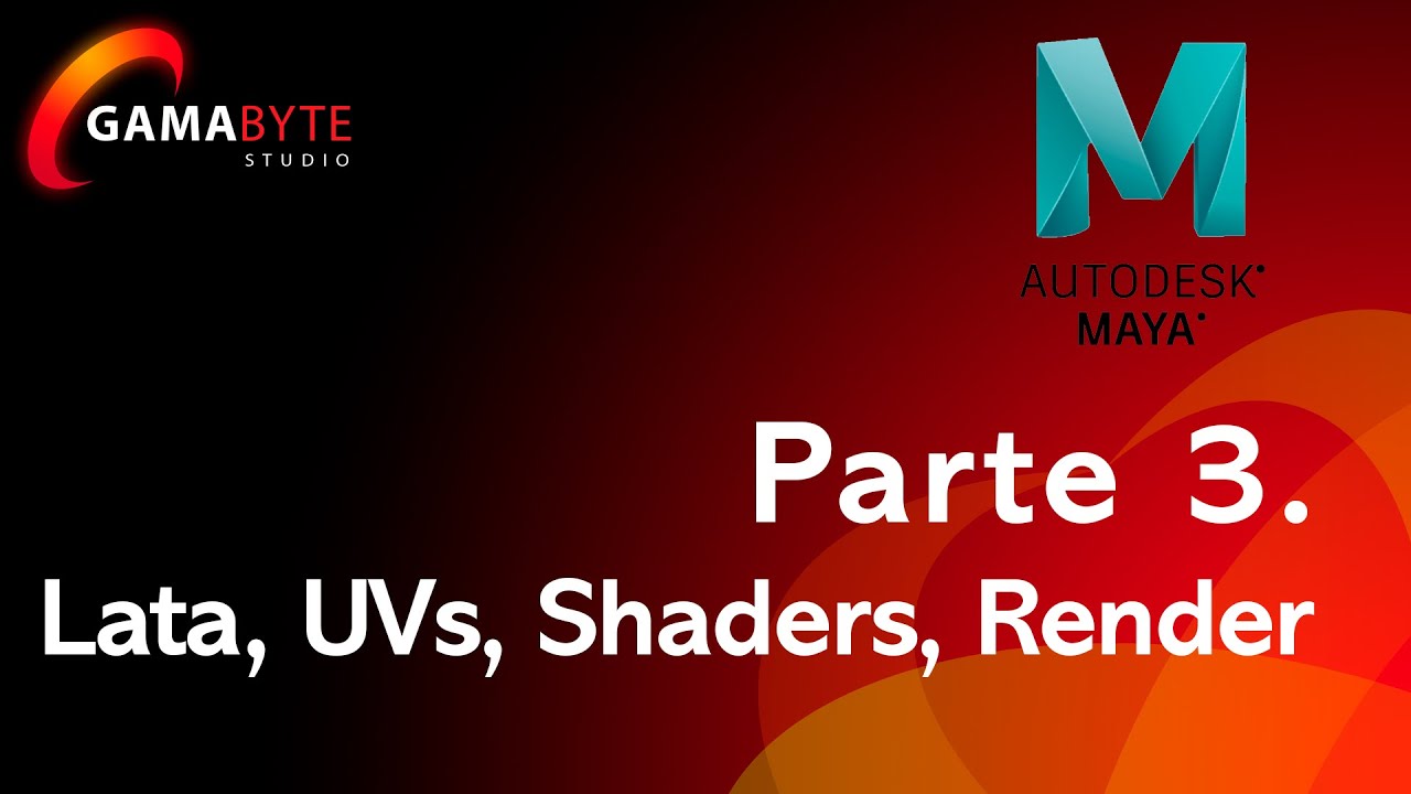 Parte 3. Lata - UVs - Texturas - Render. Autodesk Maya.