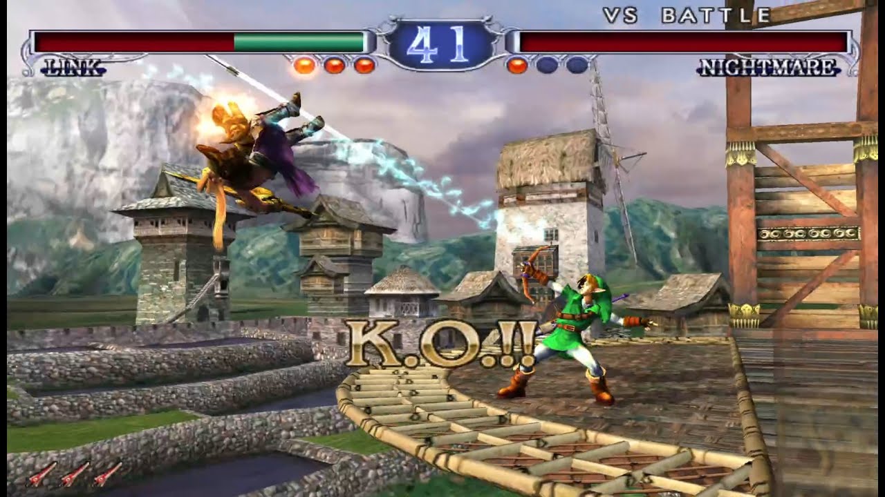 Soul Calibur 2 Netplay HeroOfTime (LINK) Vs Manon (NIGHTMARE)