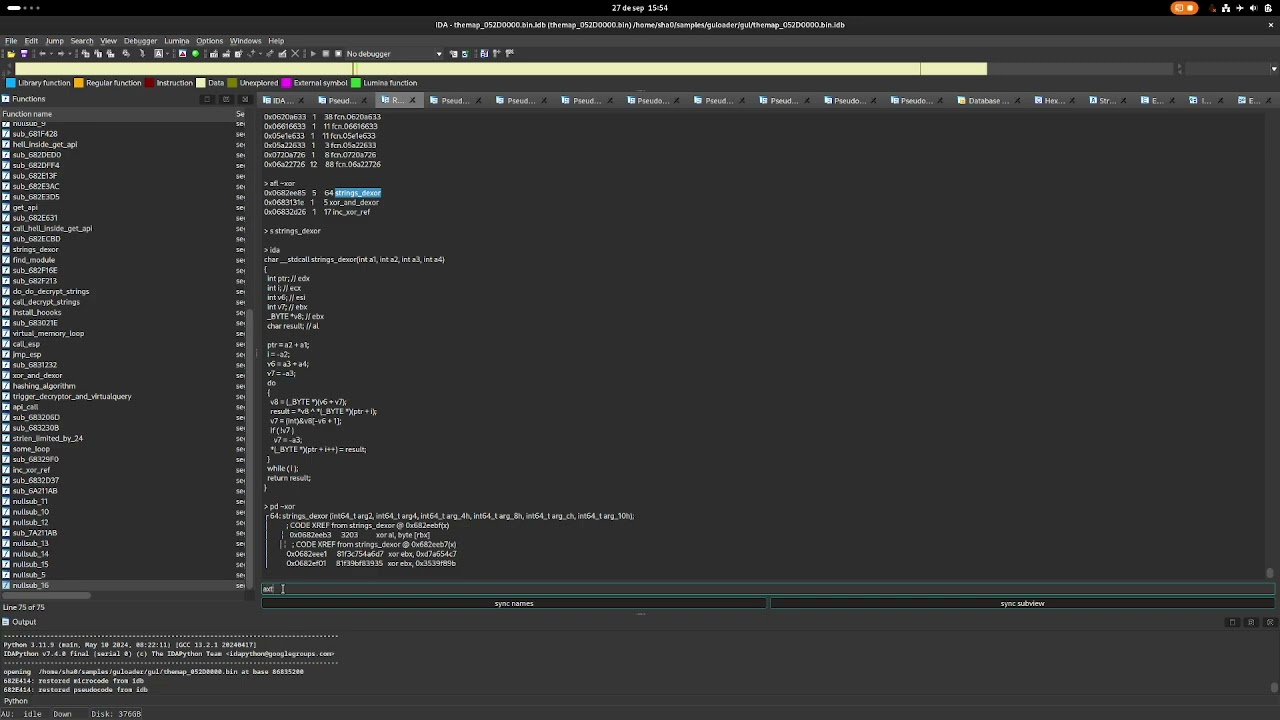 r2ida - radare2 inside an ida subview