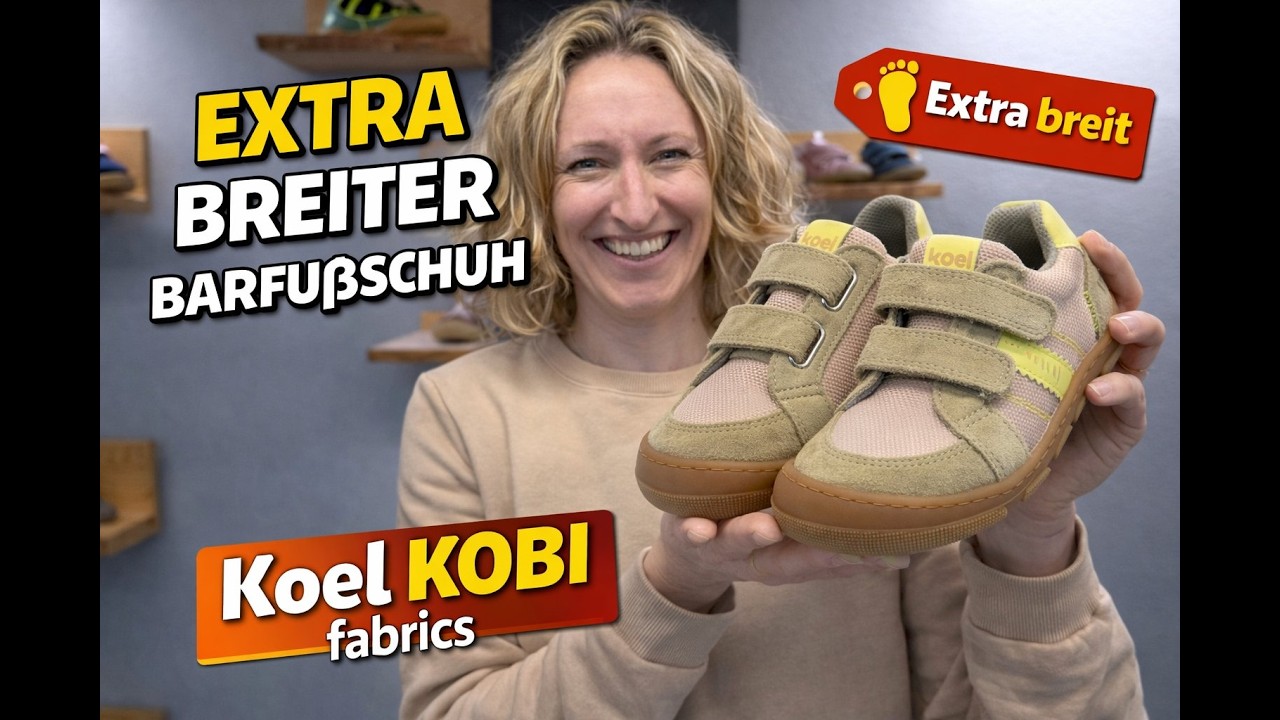 Vorstellung extra breiter Barfußschuh für Kinder Koel Kobi W Fabrics 3.0