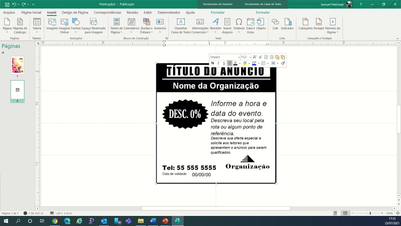 Microsoft Publisher - Reforço