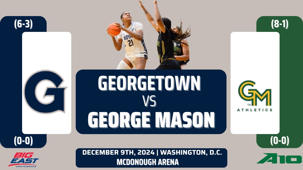 Georgetown vs George Mason | NCAA Women's Basketball | 12.9.24