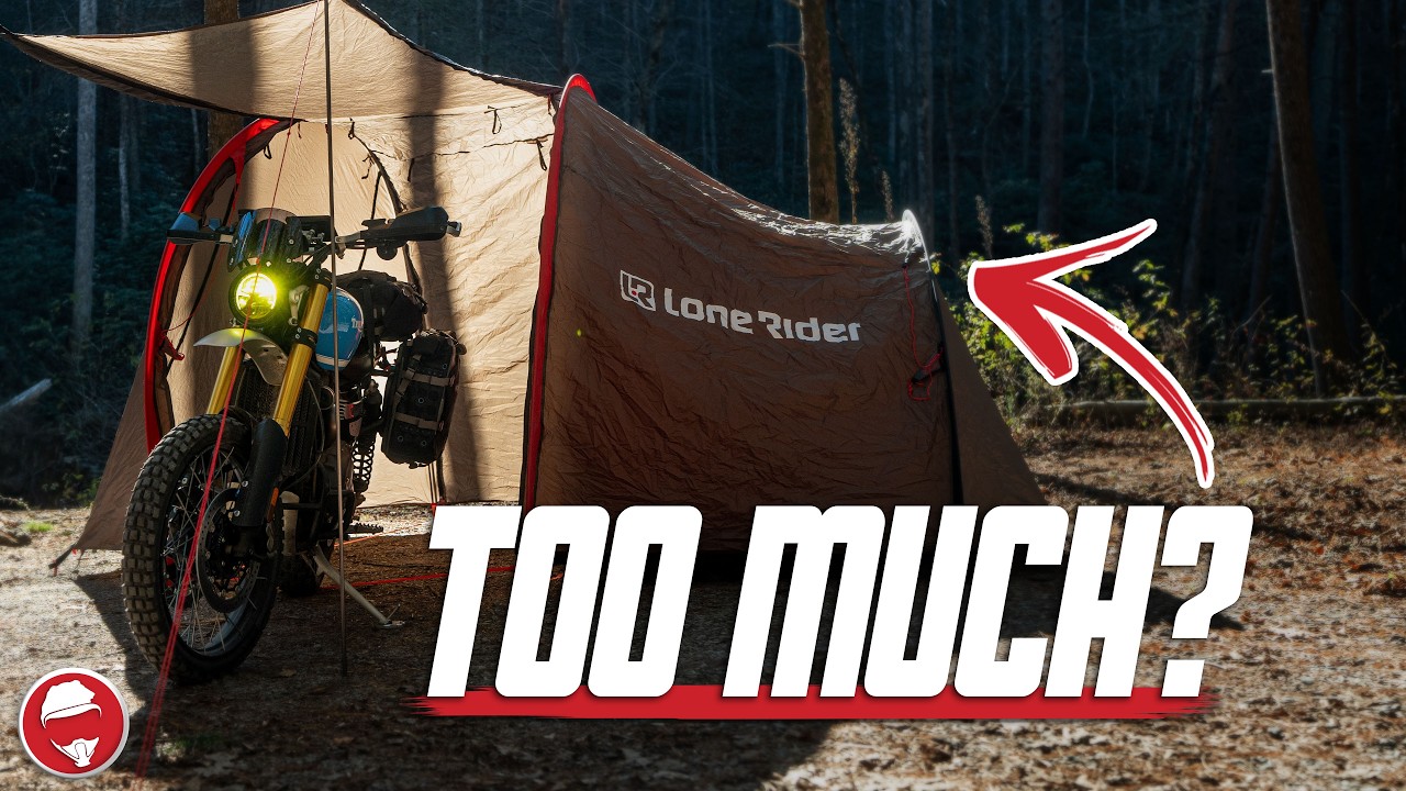 This Tent Is Way Too Much For Moto Camping… | Lone Rider Moto Tent Review