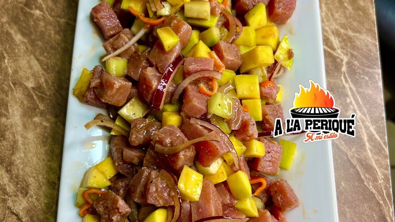 Ceviche tropical de medallón de atún😋 / Cocinando A la Periqué