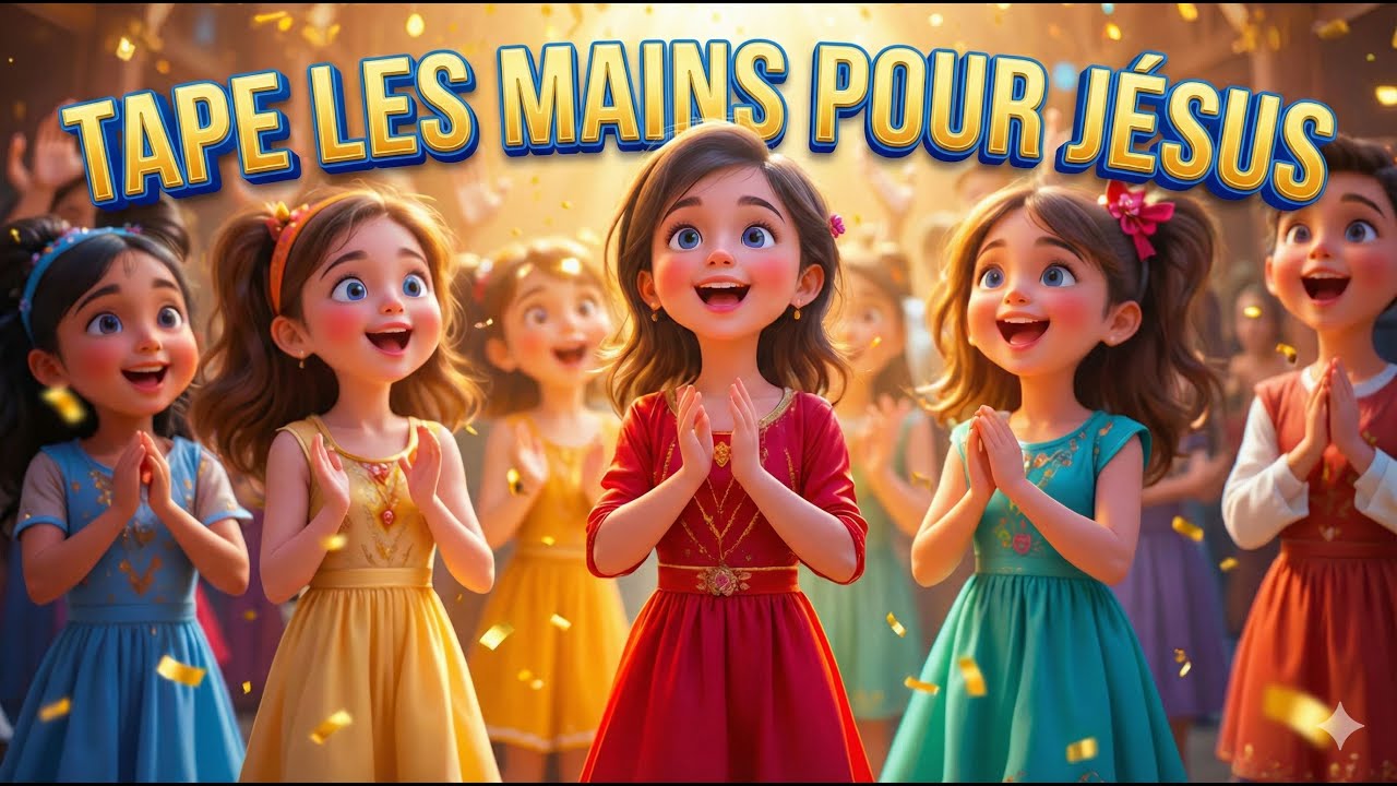 Tape les Mains pour Jésus 👏 : Chant avec Gestes pour Enfants (Danse & Louange)