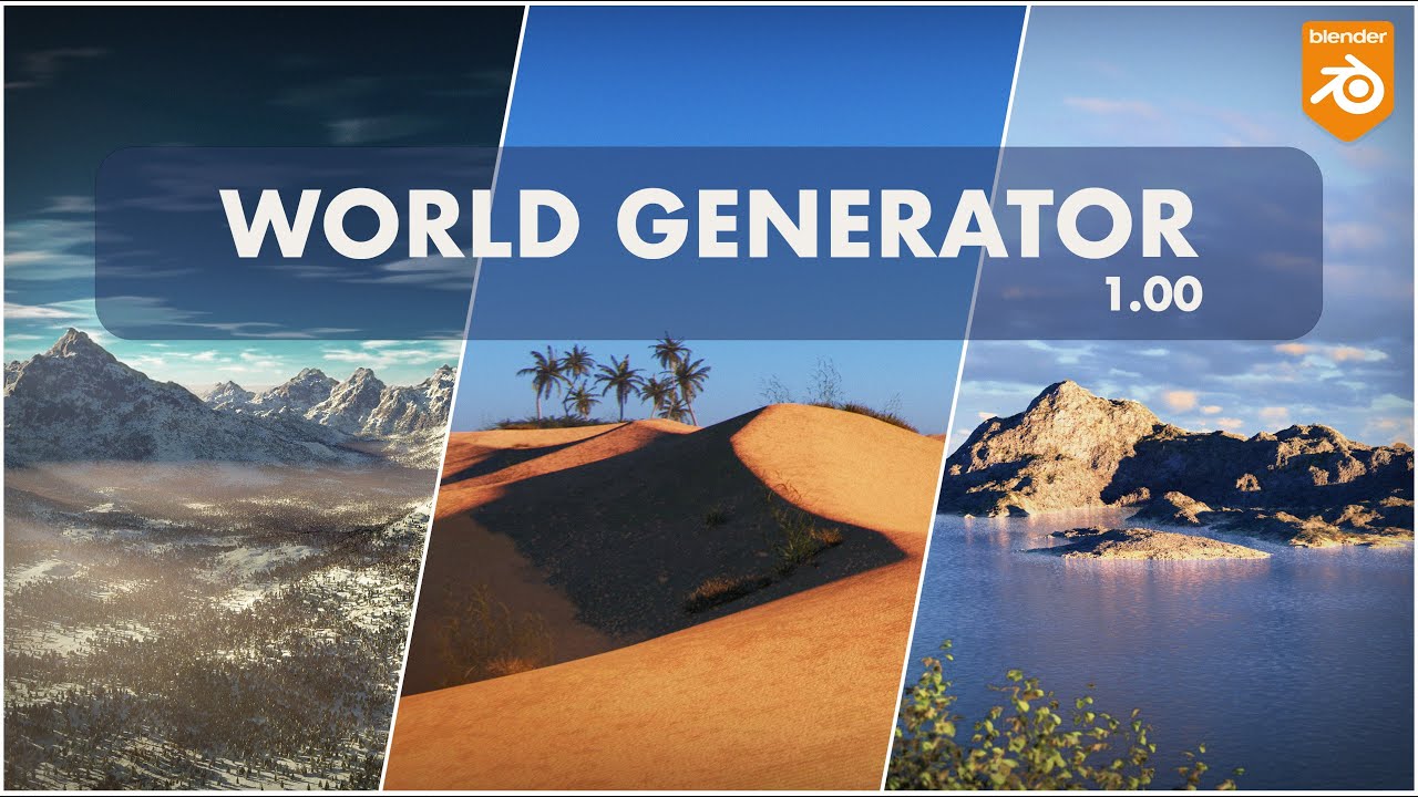 World Generator 1.00 New Blender Addon - Tutorial