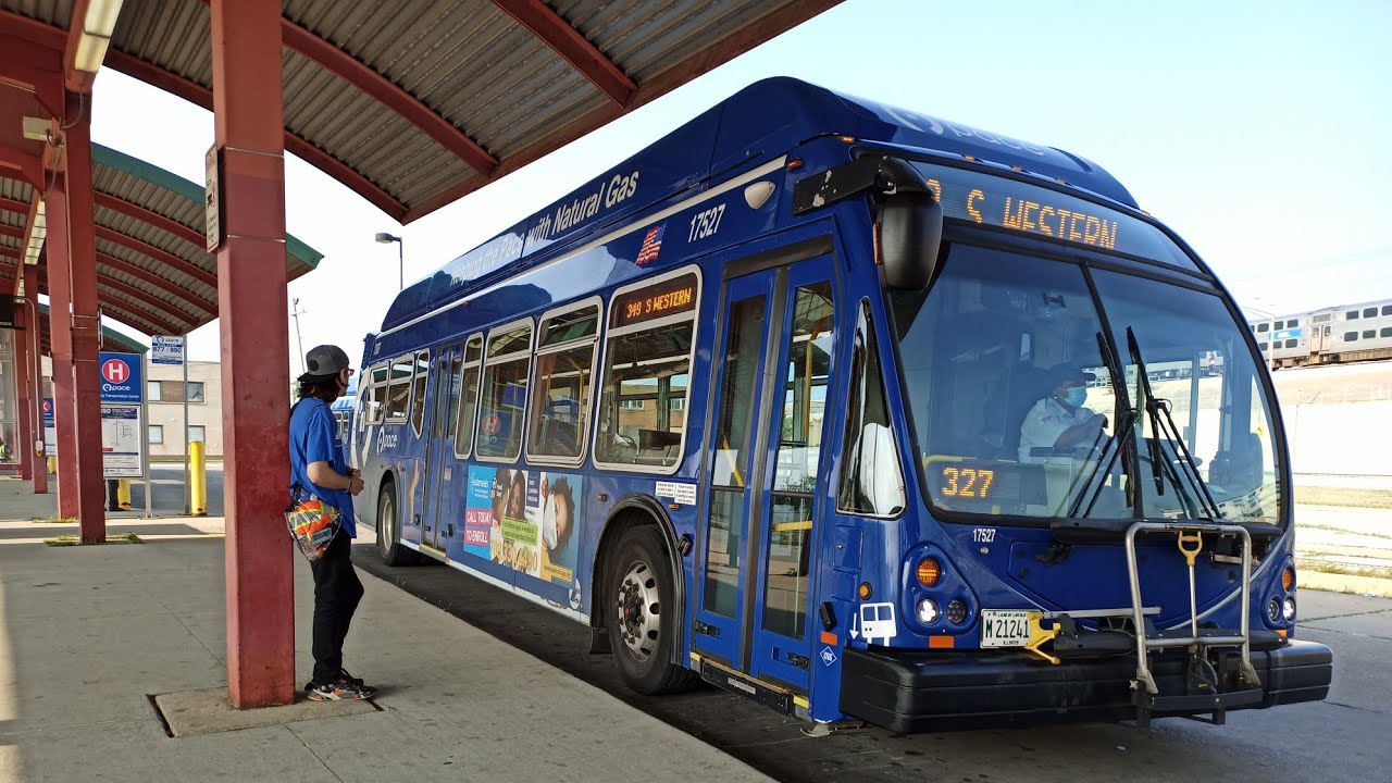 Ride On Pace Bus 2017 ElDorado National Axess BRT CNG 17527 On Rt 349 to 79th Street