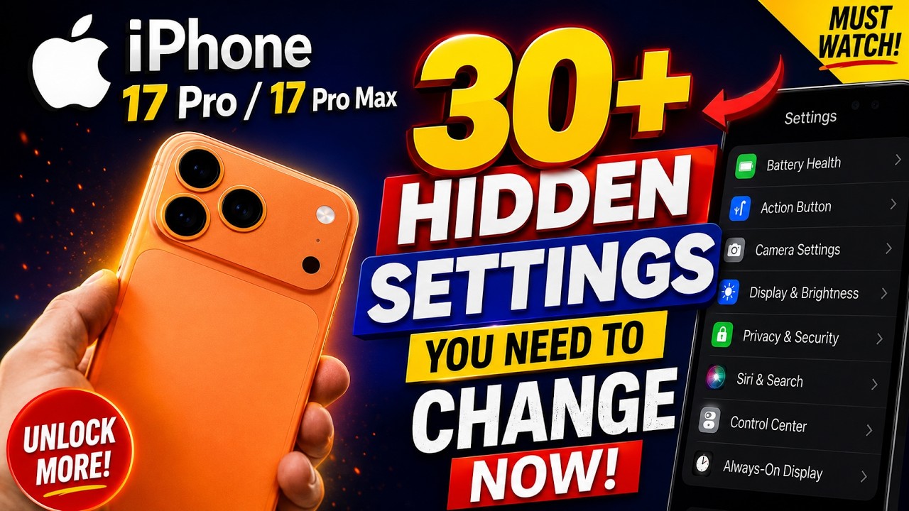 iPhone 17 Pro Max – 30+ Hidden Settings You NEED to Change Now!  (in Hindi)
