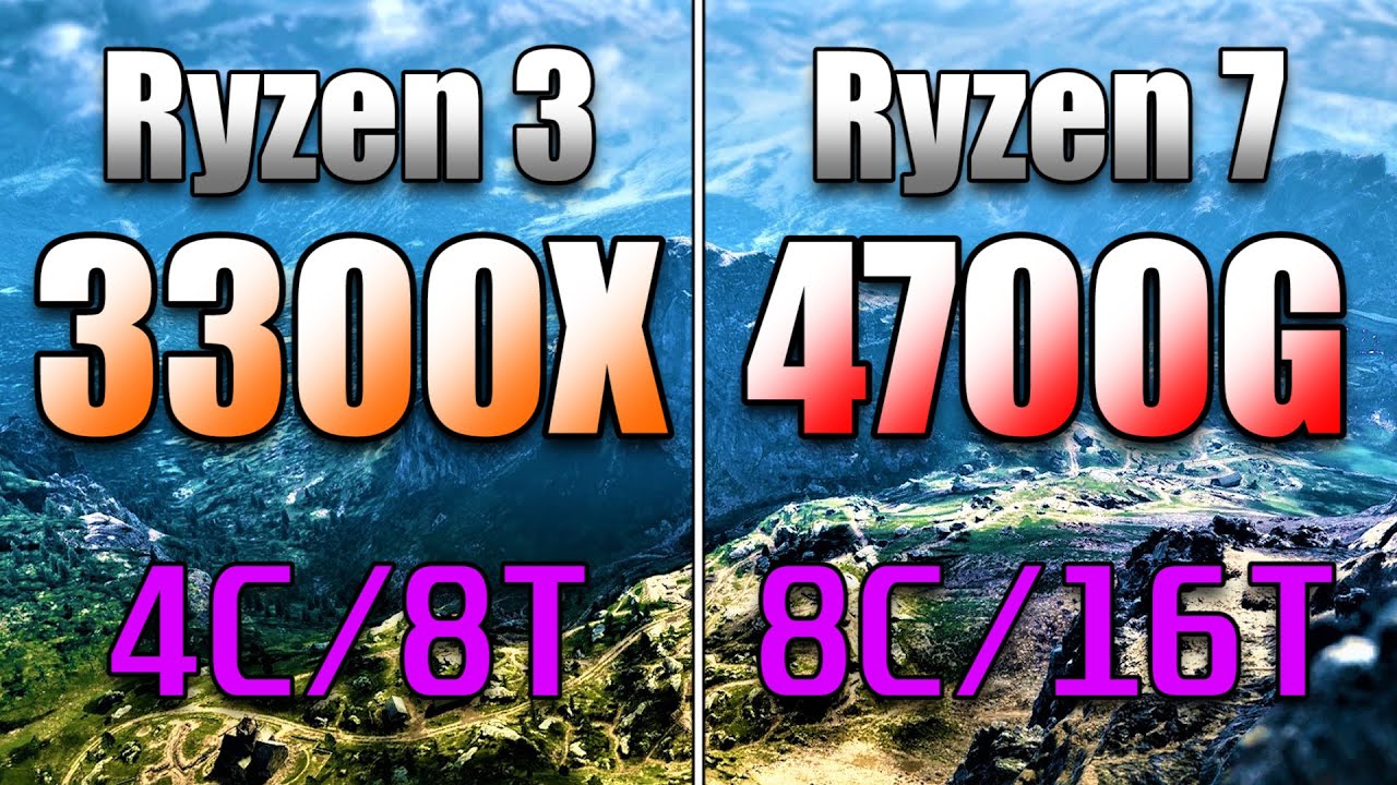Ryzen 3 3300X vs Ryzen 7 4700G | How Much is the Difference???