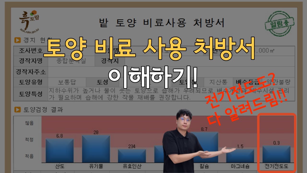 토양비료 사용처방서 이해하기 2탄_EC편