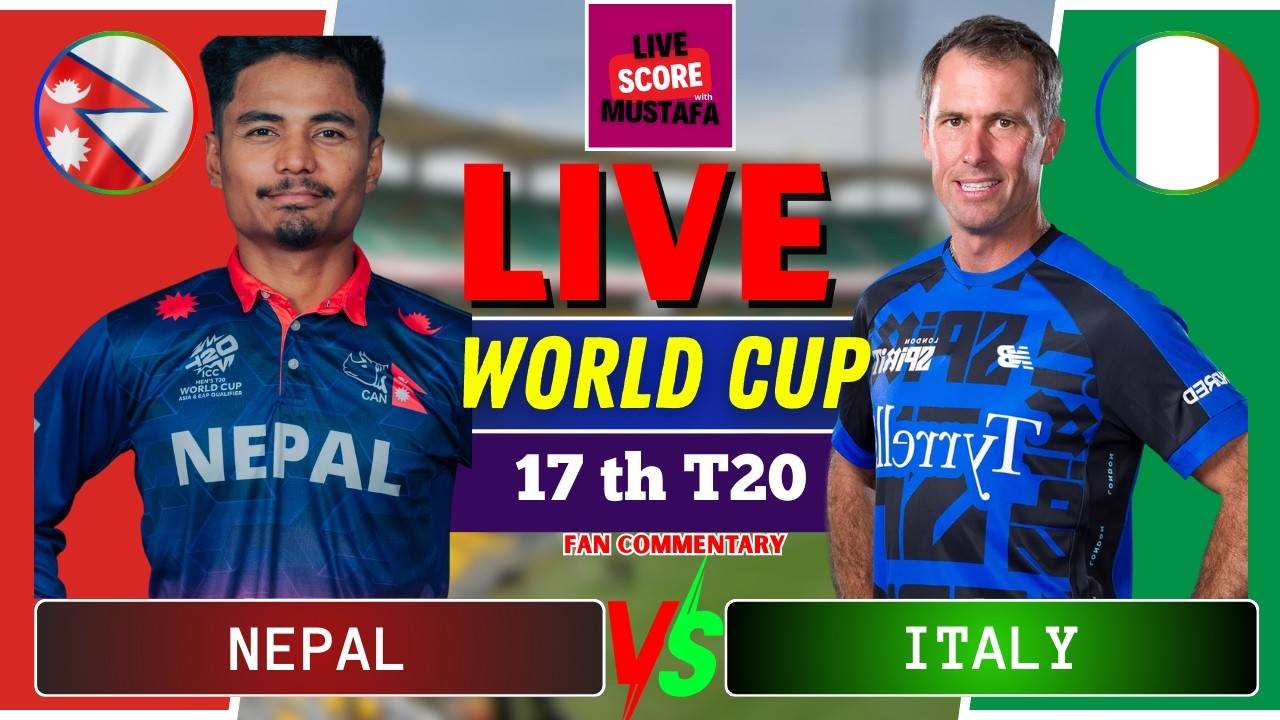 Nepal vs Italy T20I | Nepal Batting | Live Score & Commentary | by Mustafa