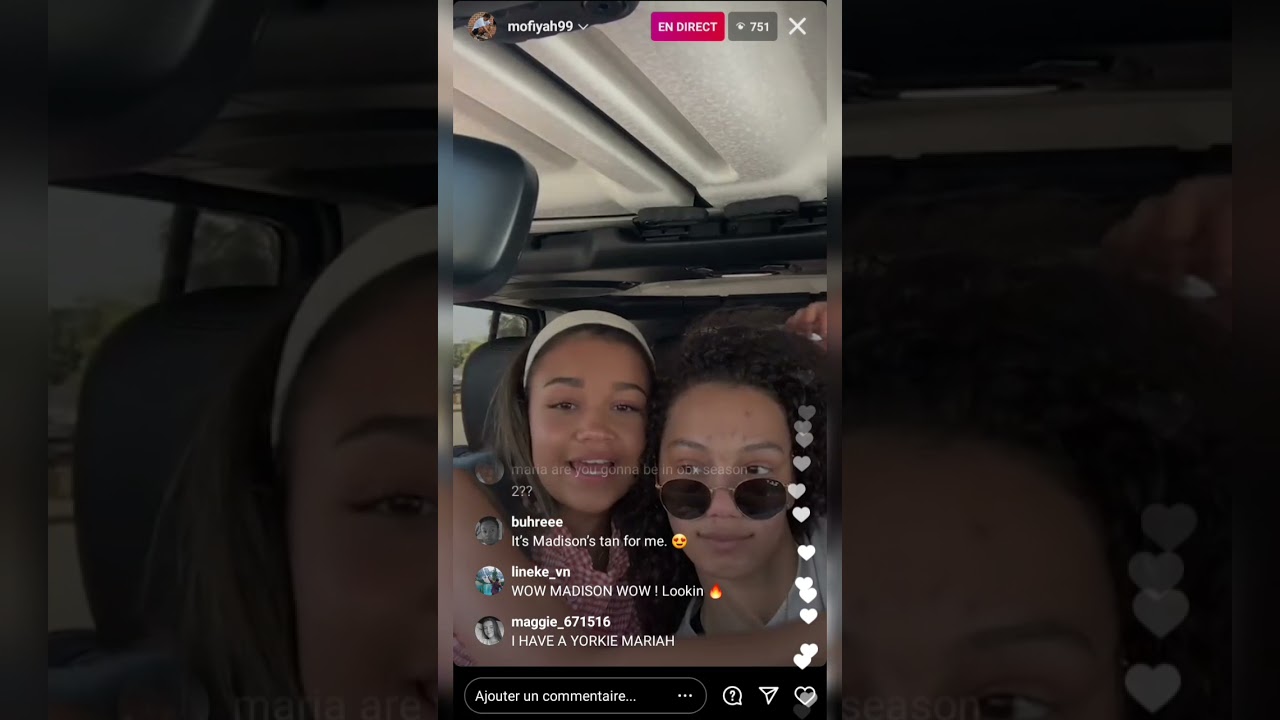 Mariah Linney / Madison Bailey insta live 4/7/2021