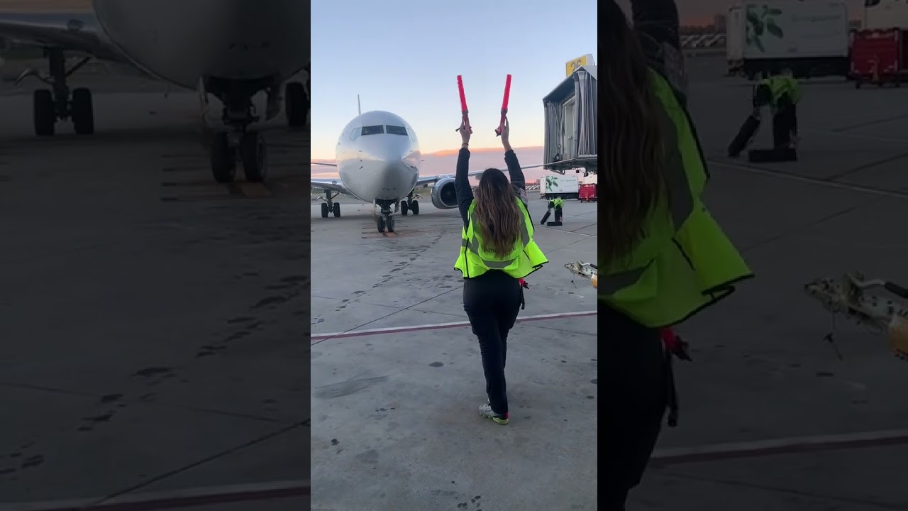 Rate this marshalling 😎👌✈️#work #video #aviation #aircraft