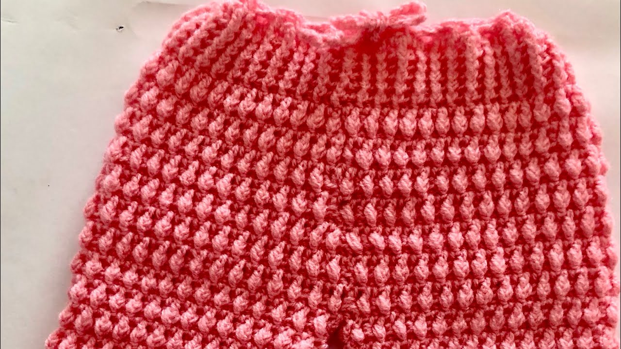 Calça de crochê bebê Ponto Pipoquinha