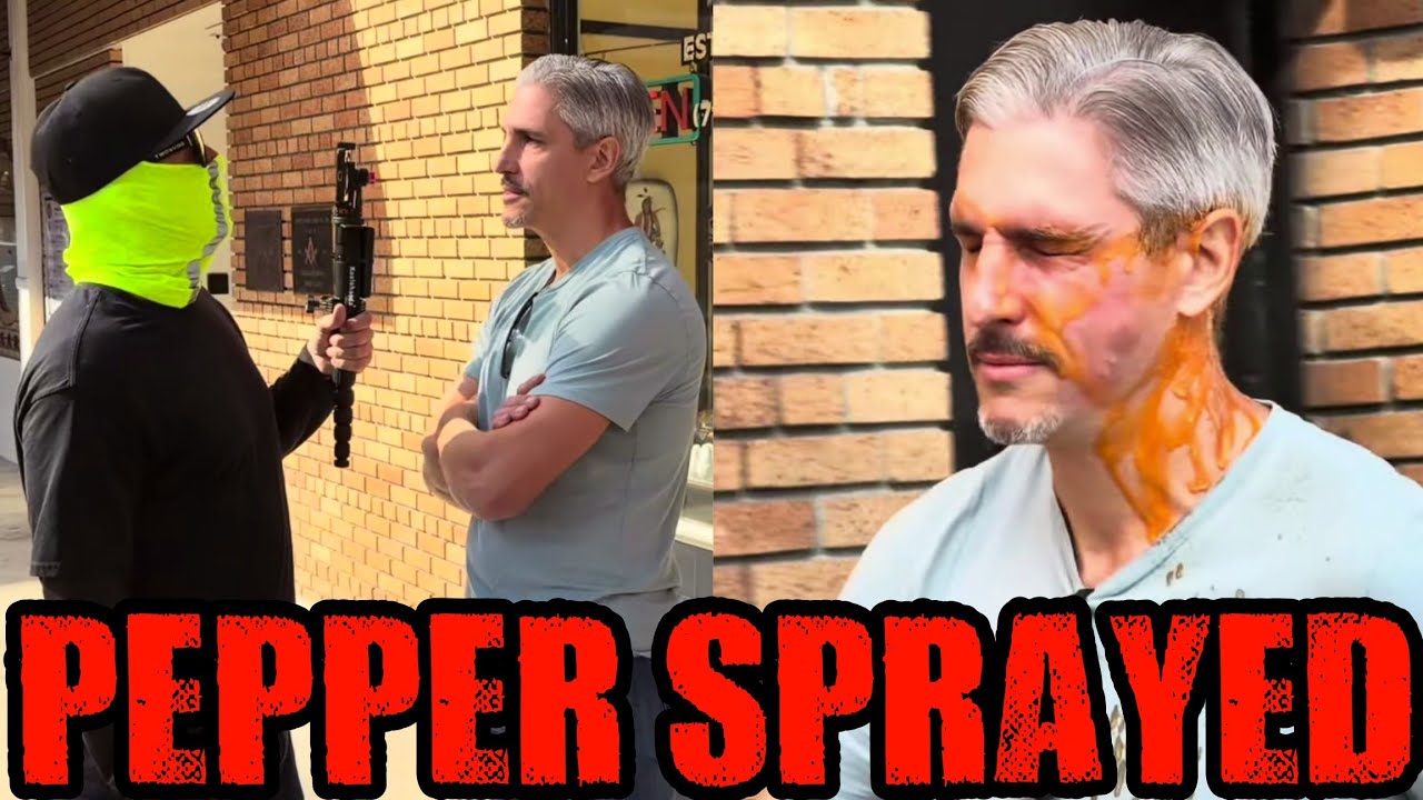 AGRESSIVE MAN GETS PEPPER SPRAYED BY AUDITOR | First Amendment Audit