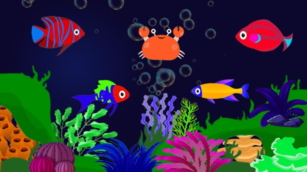 Soft Underwater Aquarium Fish 🐟 Lullaby Relaxing Baby 🐟 Bedtime Sleep Music