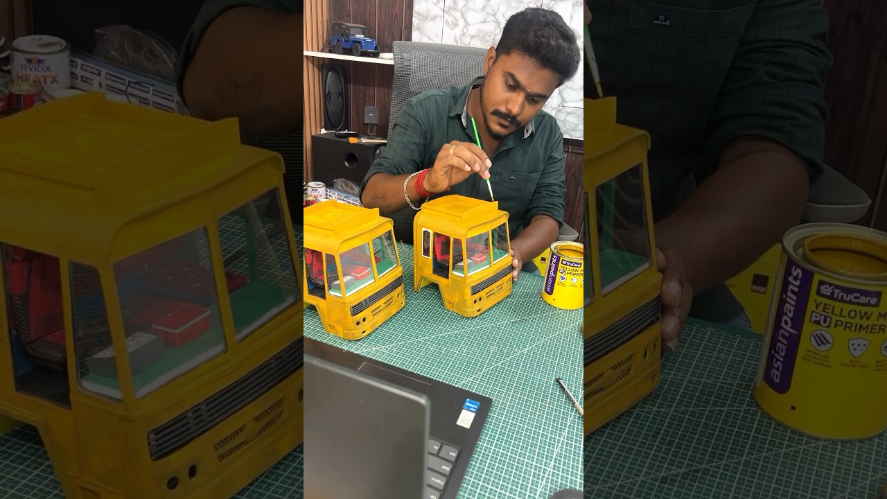Borewell truck cabin making🤎 #handmade #borewell #truck #cabin #miniature #making #video #trending