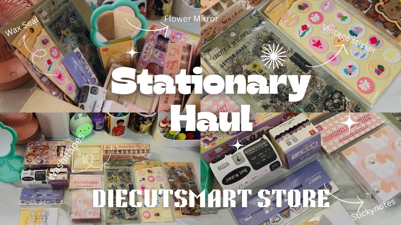 😍Let&rsquo;s Unbox📦Diecuts mart review😍japanese cute 🧸stationary items |🤩