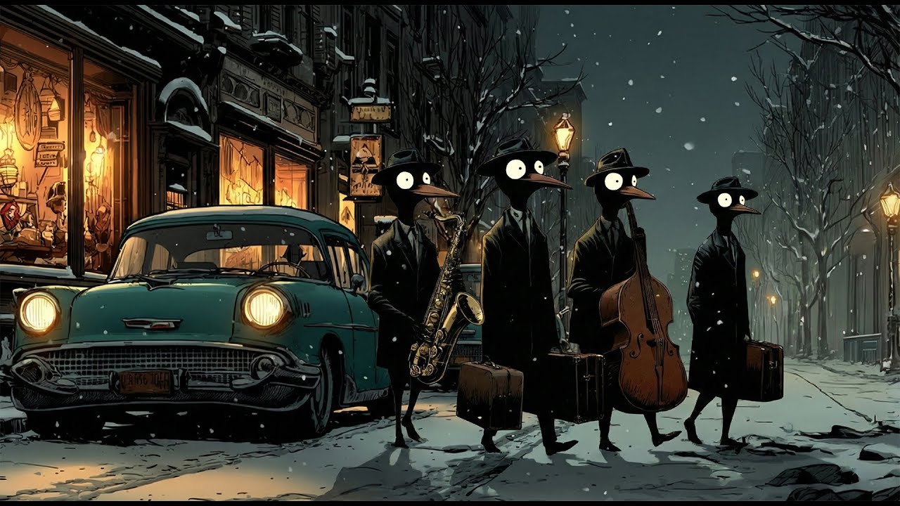 Penguins Walk Into the Winter Night &ndash; Jazz for Focus & Gentle Motivation