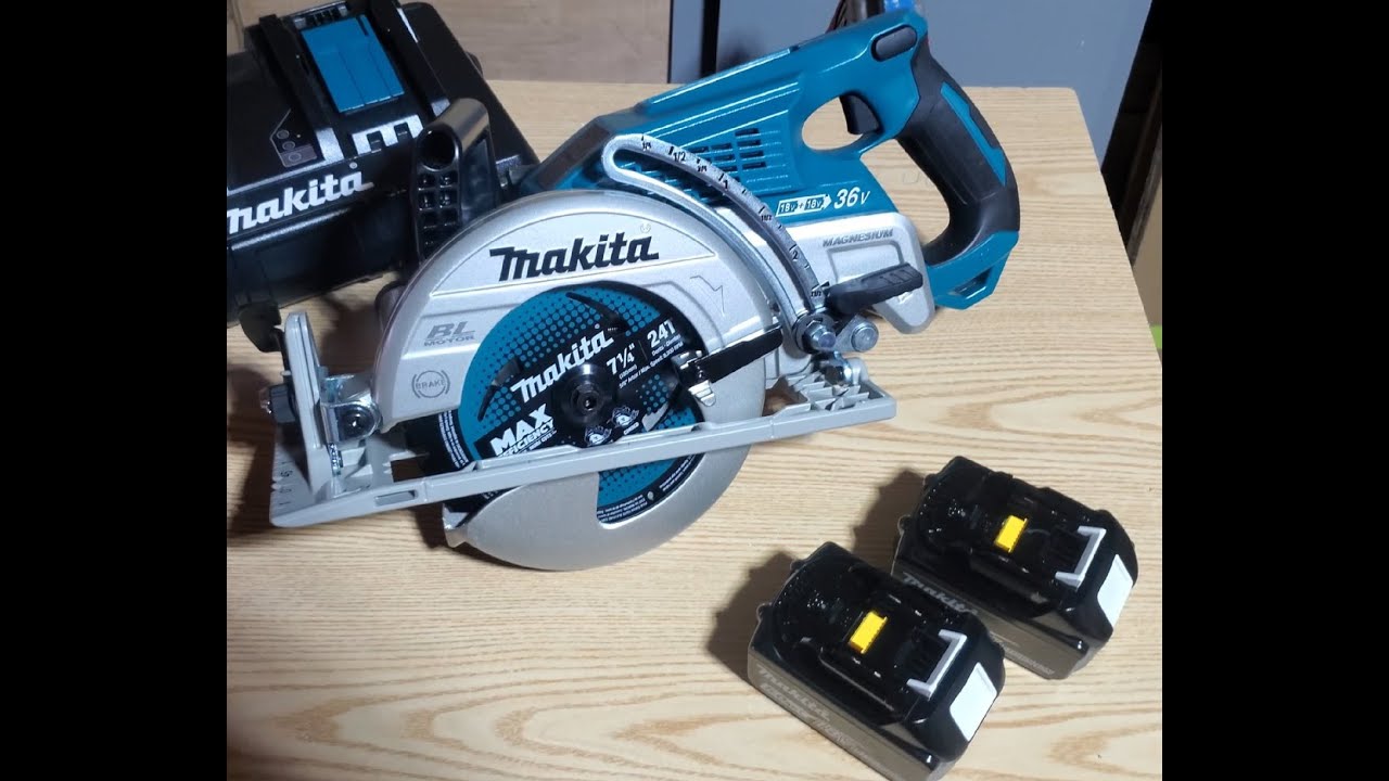 Обзор и тест пилы Makita с задним хватом #XSR01Z 36V Rear-Handle Circular Saw
