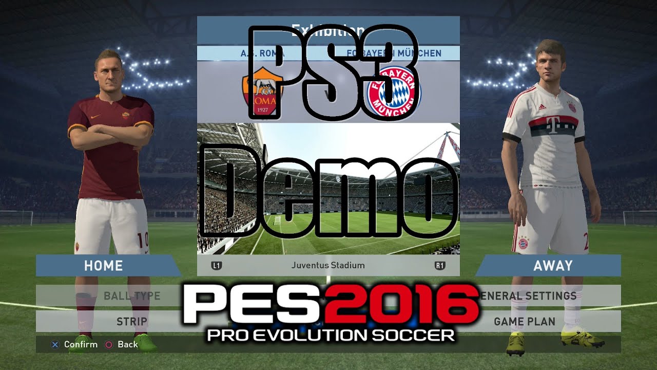 PES 2016 Gameplay Demo A.S Roma vs Bayern MÜNCHEN 2-2 PS3 HD
