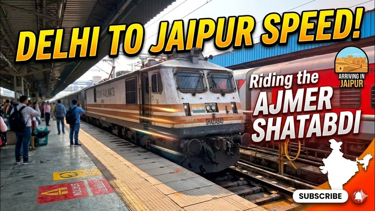 WAP-5 Power!  High Speed 130kmph Chase to Jaipur | 12015 Ajmer Shatabdi