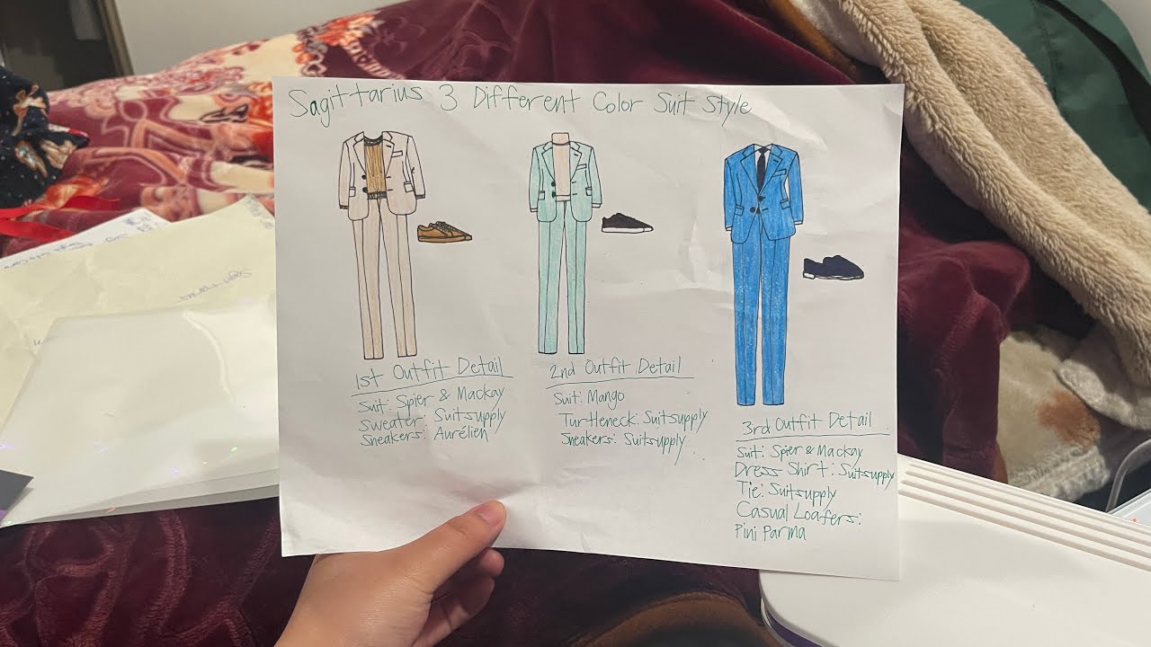 Sagittarius 3 Different Color Suit Style￼
