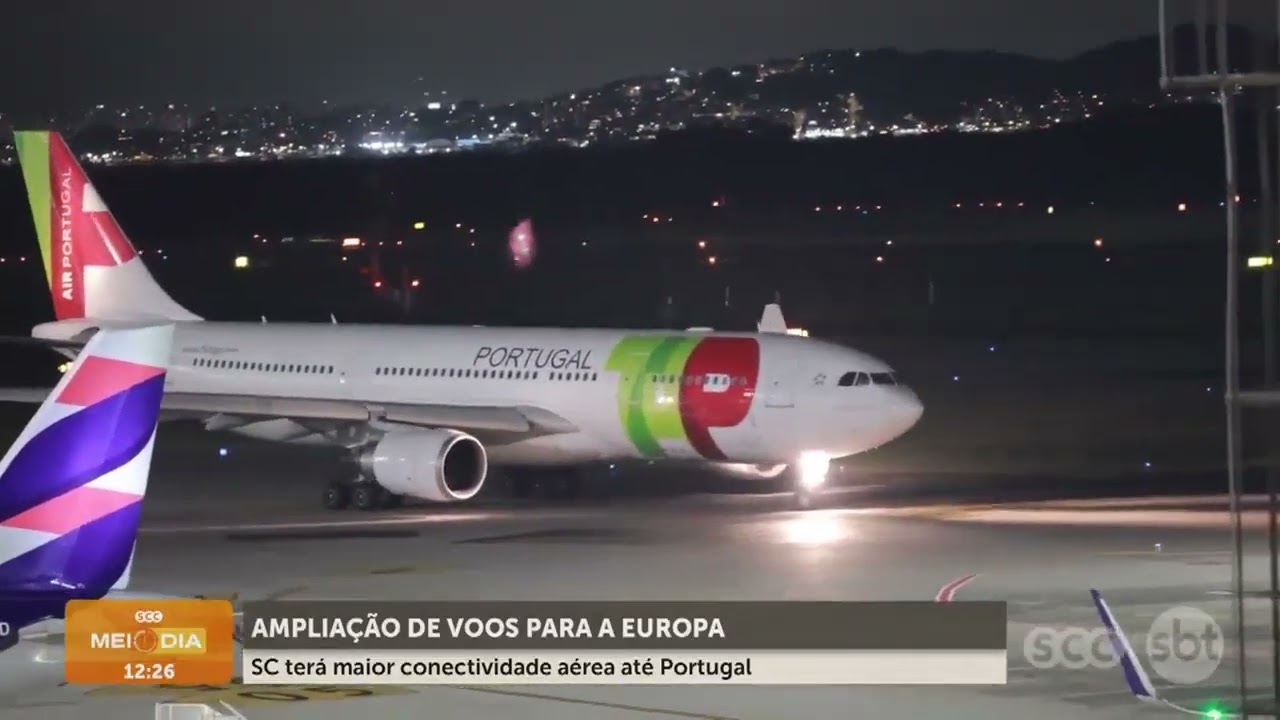 SC terá ampliação de voos até Portugal   Cotidiano  SCC Meio Dia
