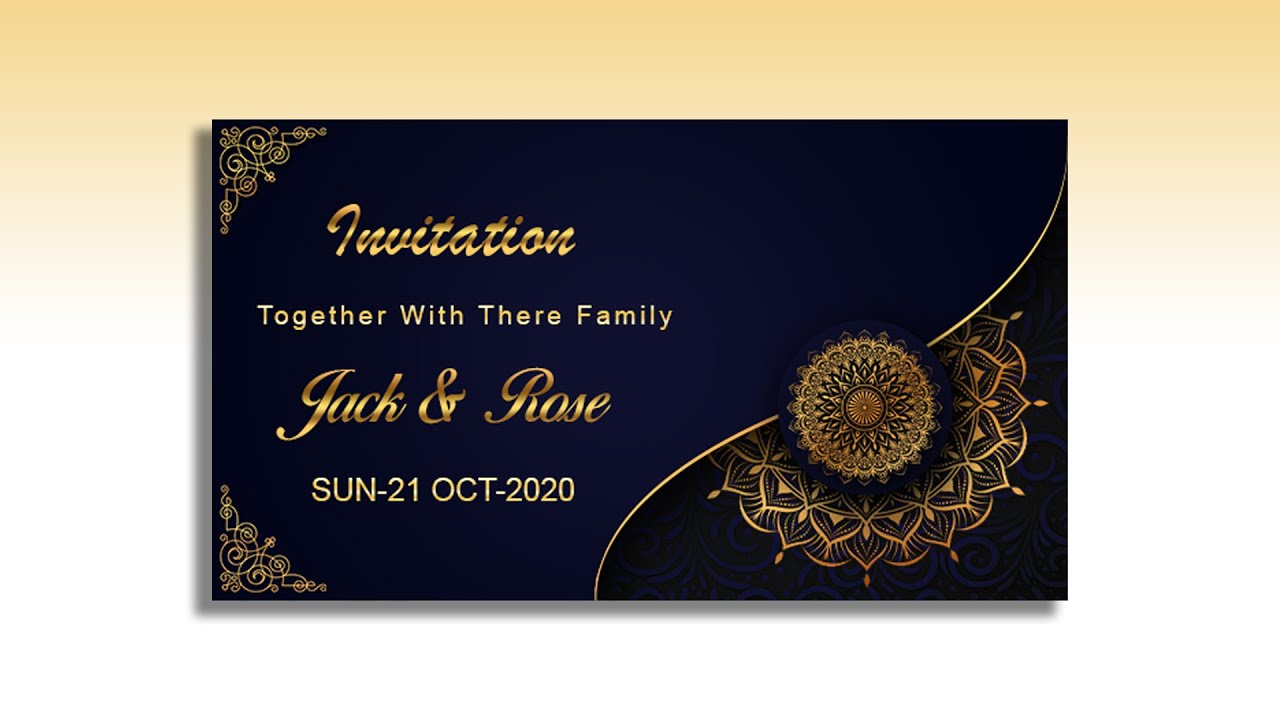 Invitation Card Design  in Photoshop cc Tutorial