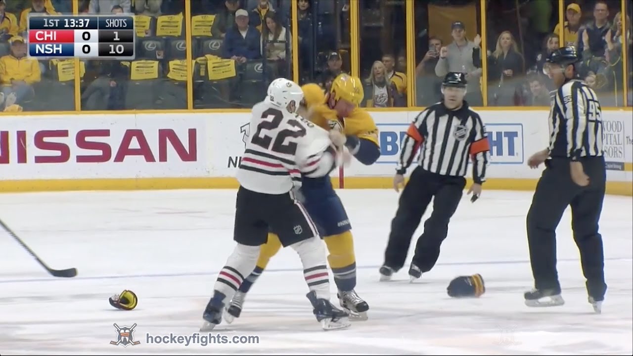 Jordin Tootoo vs Cody McLeod Mar 4, 2017